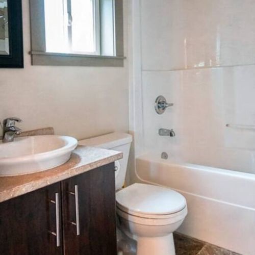 Bathroom with shower and tub