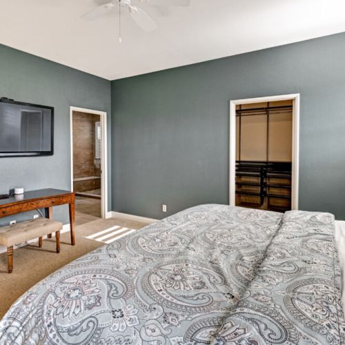 Master Bedroom & Entrances to Walk-in Closet & Ensuite