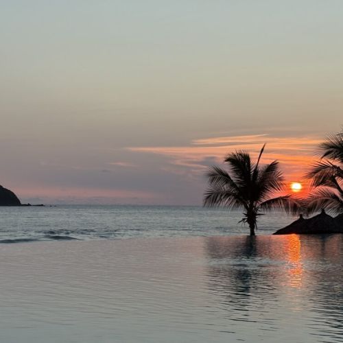 Infinity pool sunset