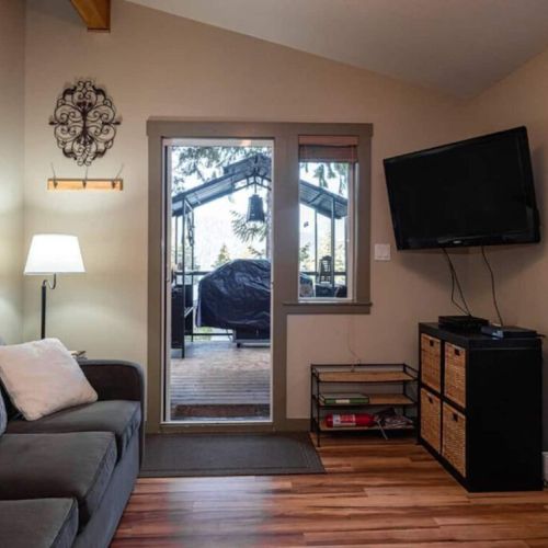 Living room area and entertainment centre