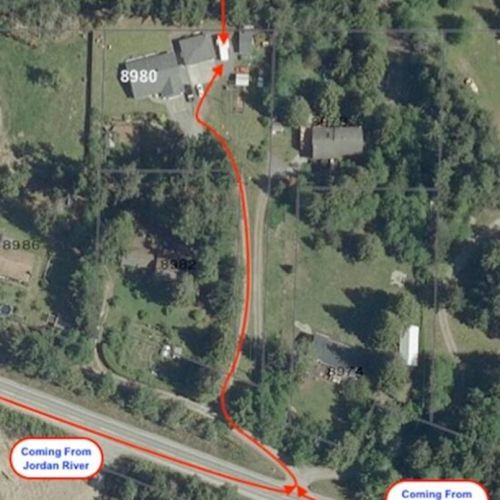 Directional Map to The Coach on Property