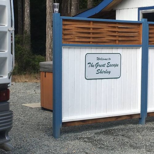 Privacy fence for Hot Tub and Seating area