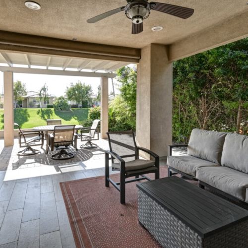 Back Patio Seating Area and Dining Table