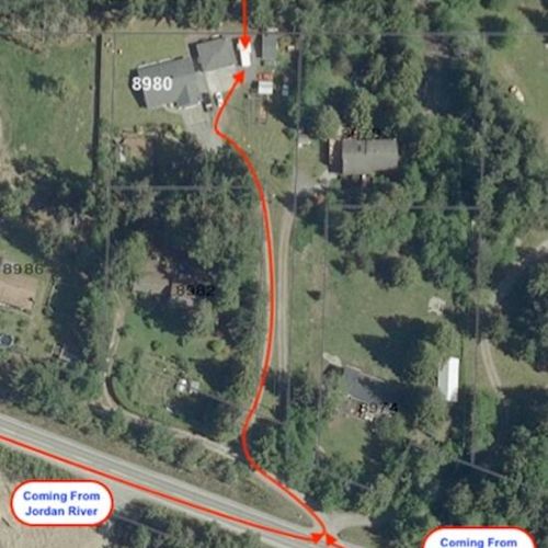 Directional Map to The Coach on the Property