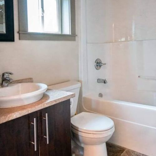 Bathroom with shower and tub