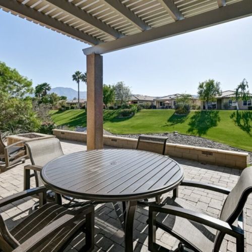 Back Patio Dining Table and Fire Pit
