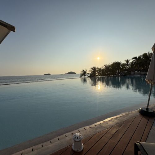 Infinity pool sunset