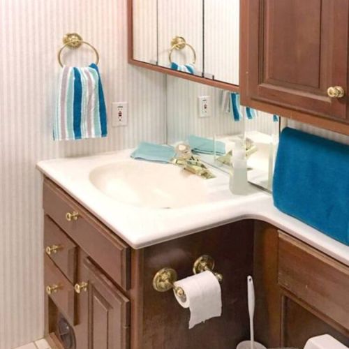 Bathroom Sink and Cabinets