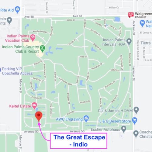 Aerial Location Map within Indian Palms Country Club